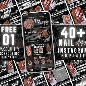 Nail Tech Templates | Nail Artist Instagram Post | Nail Technician Social Media Posts | Gel Nails Templates | Manicurist Stylist Canva Posts