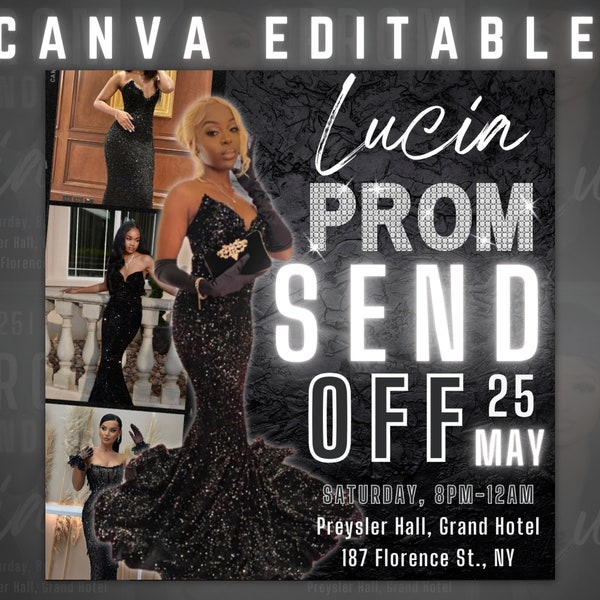 DIY Editable Prom Send Off Flyer | Prom Invitation Flyer | Prom Flyer | Prom 2024 | Prom Flyer | Invitation | Prom Celebration
