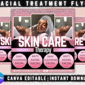 Esthetician Flyer, DIY Flyer Template Design, Skin Care Services Flyer, Beauty Facial Treatment Flyer, Premade Instagram Hydrafacial Flyer