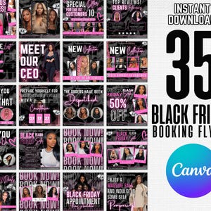 Black Friday Flyer, Pink Friday Sale Flyer, Editable Canva Template, Instagram Flyer, Black Friday Sale Template, Black Friday Bundle, Canva