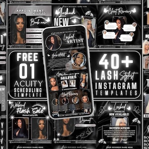 40+ Lash Instagram Post, FREE Lash Acuity, Lash Tech Instagram Post Templates, Lash Posts, Lash Extension Post, Lash Tech Social Media