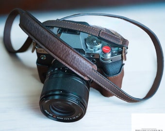 Leather Camera Strap, Single Strap, Fuji Camera Strap, Nikon Camera Strap, Sony Camera Strap, Short Leather Straps, Handmade Leather