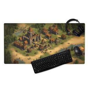 Custom Age of Empires 2 inspired Desk Mat, gaming Mouse Pad, Gift Idea for Gamers