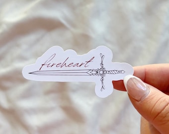 Fireheart Sword Sticker: Throne of Glass, Bookish Kindle Sticker