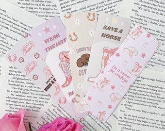Cowboy Romance Bookmarks | Linen Bookmark