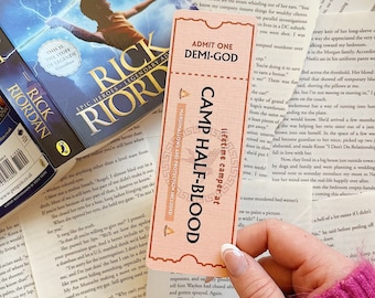 Camp Half-Blood Bookmark | Percy Jackson | Linen Bookmark | Reading Bookmark