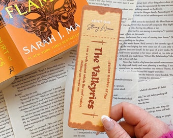 Valkyrie Linen Bookmark: Ticket Style, SJM Merch