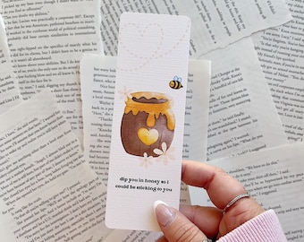 Honeypot Bookmark | Linen Bookmark | Reading Bookmark