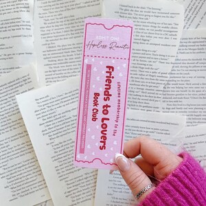Freunde zu Liebhaber Buchclub Lesezeichen | Lesezeichen Lesezeichen | Lesezeichen im Ticket-Stil