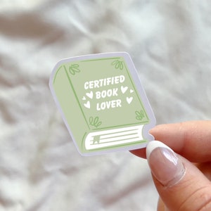 Pegatina certificada para amantes de los libros / Pegatina de libro / Pegatina Kindle / Pegatina de lectura / Pegatina brillante / Regalo para amantes de los libros