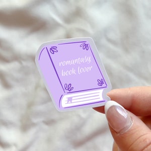 Romantasy Book Lover Sticker: Glossy Kindle Accessory