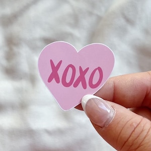 Sticker coeur Saint-Valentin | Sticker coeur XOXO | Sticker coeur d'amour | Sticker Kindle | Accessoires Kindle | Sticker brillant