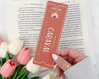 Marcapáginas de lino Caraval: Stephanie Garber, un regalo literario