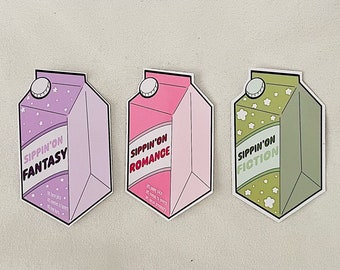 Pegatinas de género literario: Fantasía, romance y ficción