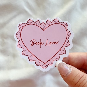 Hartsticker boekenliefhebber | Kindle-sticker | Leesgrage sticker