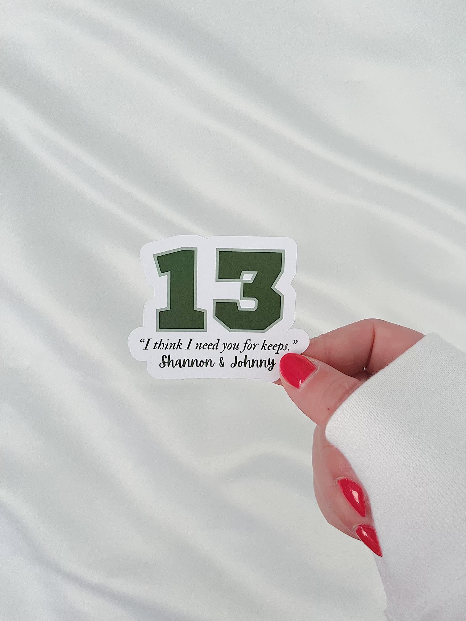 Numero 13, Adesivo In Vinile Versione V13