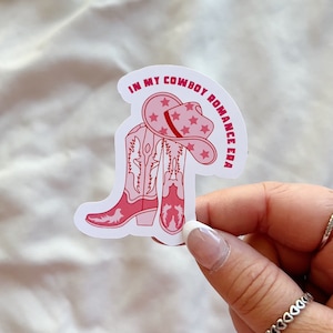 In meiner Cowboy-Romanze-Ära Aufkleber | Bücherwurm Sticker | Kindle Sticker | Journaling Aufkleber | Cowboy Boot Aufkleber | Geschenk für Buchliebhaber