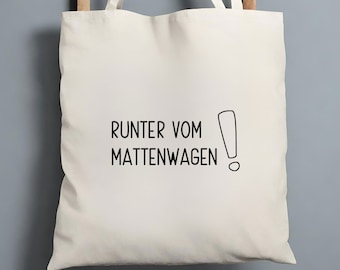 Runter vom Mattenwagen | Lehrer Geschenk Lehrerin | Geschenke für Lehrkräfte Sportlehrer | Jutebeutel zum Start ins Referendariat Tasche