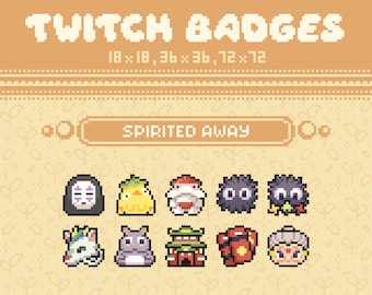 Studio Ghibli: Odznaki Pixel Art Twitch z gry Spirited Away (pobranie cyfrowe)