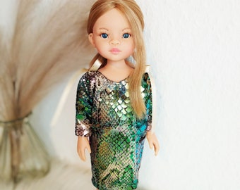 Doll clothes "Dress "Сhameleon" for doll 30-33 cm (12"-13")