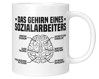 Sozialarbeiter Tasse Das Gehirn eines Sozialarbeiters Sozialarbeiterin Soziale Arbeit Geschenk Geschenkidee Kaffeetasse Kaffeebecher Becher