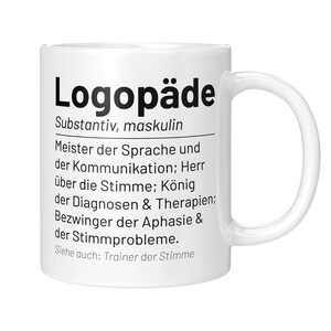 Logopädie Tasse Wörterbuch Logopäde Logopädin Sprachtherapeut Geschenk Geschenkidee Kaffeetasse Kaffeebecher Becher