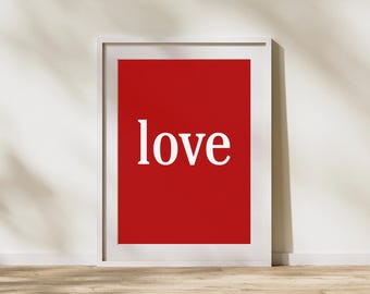 Romantic Pink & Red Wall Art Set: Digital Download Prints