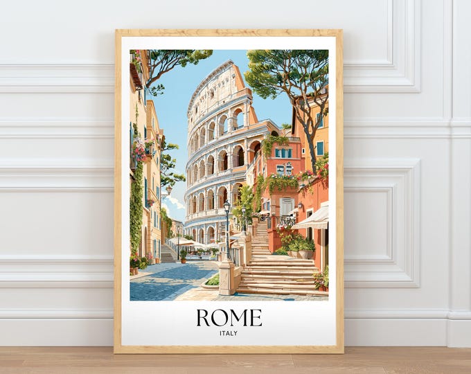 Rome Travel Print Wall Art Rome Wall Hanging Home Décor Rome Gift Art Lovers Italy Art Lover Gift Rome Print Italy Wall Art Decor