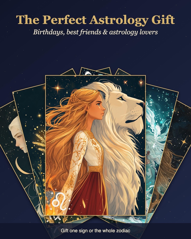 Wandbild-Set mit 12 Sternzeichen, Astrologie-Drucke im Set, Sternzeichen-Poster zum Ausdrucken, Astrologie-Geschenk Bild 5