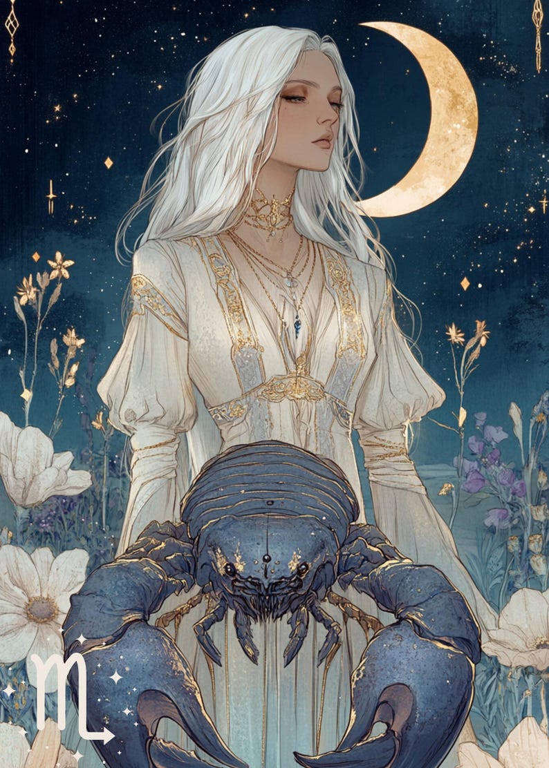 Wandbild-Set mit 12 Sternzeichen, Astrologie-Drucke im Set, Sternzeichen-Poster zum Ausdrucken, Astrologie-Geschenk Bild 13