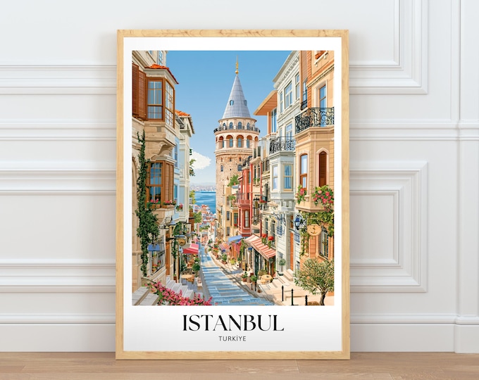 Istanbul Travel Print Wall Art Istanbul Wall Hanging Home Decoration Istanbul Gift Art Lovers Wall Art Print Art Istanbul Wall Print Turkey