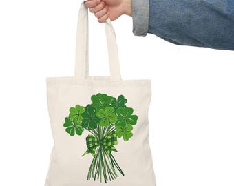 Shamrock Bouquet Tote Bag | St. Patrick's Day Clover Design