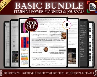Dark Feminine Energy Planners & Journals | MRR PLR Digital Kit (Digital Download)