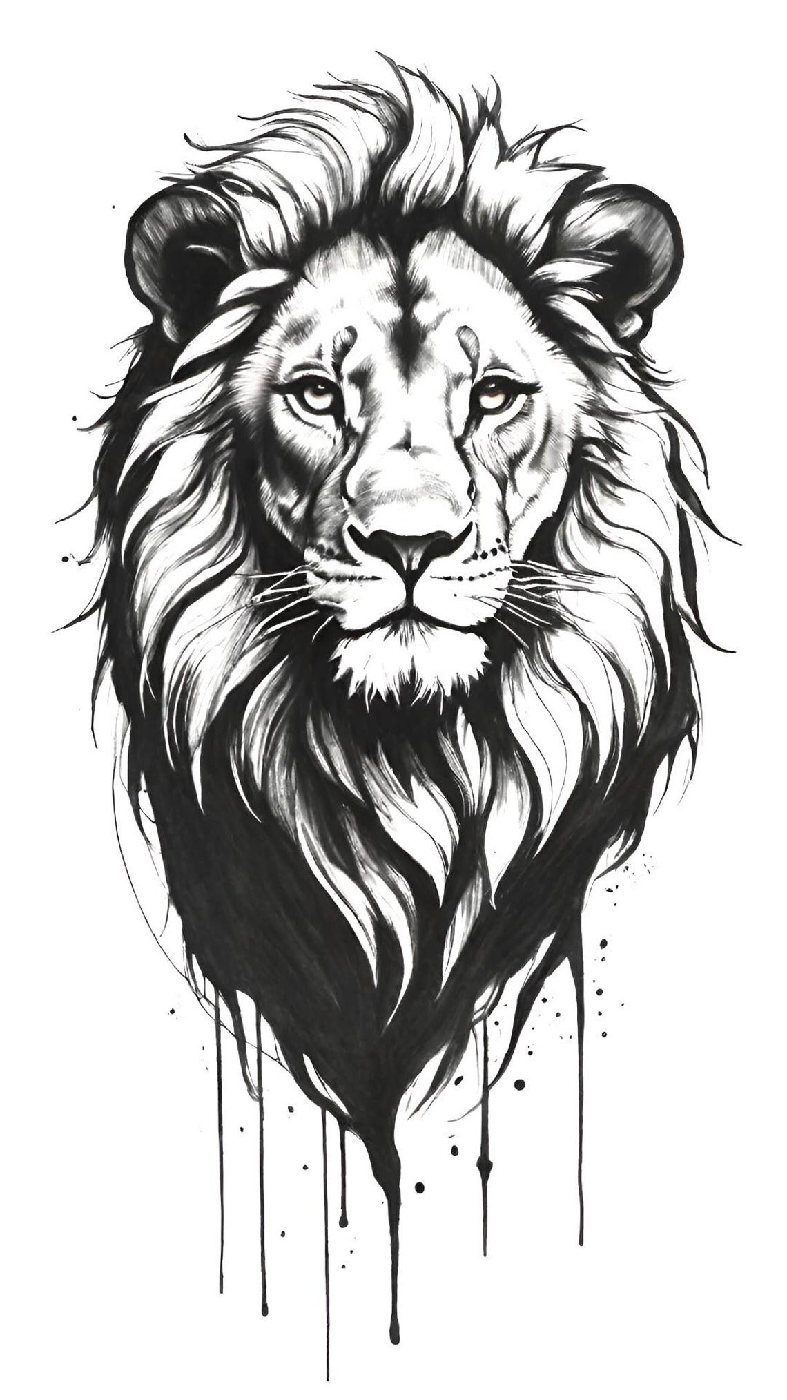 Lions Head Clipart, Lion Print File, T Shirt Design. Wall Art ...