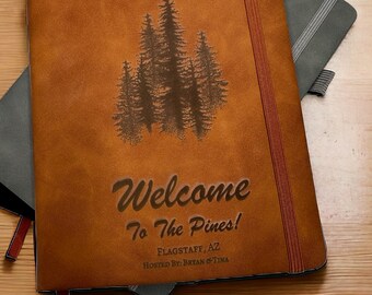 Home Leather Notebook Journal Gift For Him Personalized Journal Home Décor Book Gift Vacation Airbnb Journal Notebook Personalized For Him