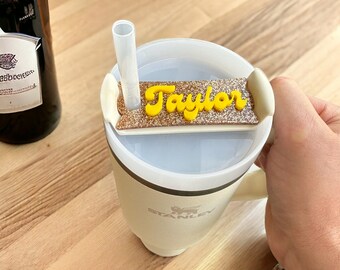 Custom Name 40oz Tumbler Personalized Gift For Her Custom Tumbler Name Tag Water Bottle Custom Gift Personalized Name Sign Tumbler Name Tag