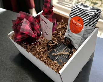 Personalized Coffee Gift Box For Women Coffee Mug Gift Box For Men Birthday Gift Basket For Men Who Have Everything Mug Custom Design Gift