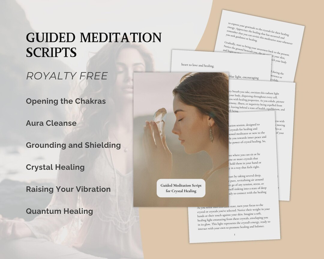 Chakra Balancing Script 6 Guided Meditation Scripts Bundle | Royalty-free | Printable PDF ...