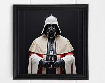Darth Vader - Digital Artwork - Pope Illustration - Darth Vader Art - Ready for Instant Download - Printable Home Decor Art