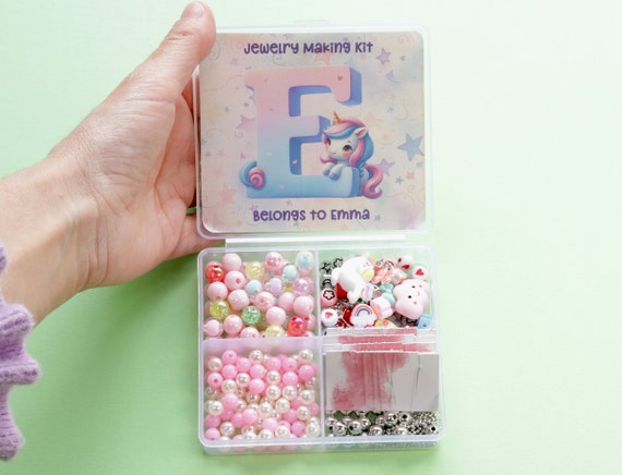 カスタムDIYユニコーンジュエリー製作キット、パーティー 