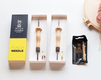 Lavor Adjustable Punch Needle Collection, Complete Ergonomic Lavor Punch Needle Set, Sizes 2mm|2.5mm|3mm|4mm|5.5mm