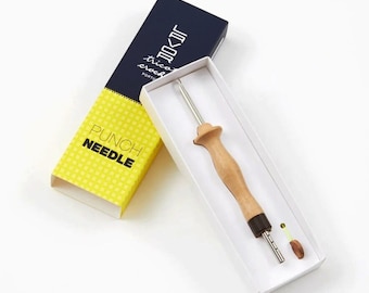 Ergonomische Lavor Punch-naald 4 mm | 5,5 mm, verstelbare punchnaald pennen voor het maken van tapijten perforatornaald borduurset voor beginners lusnaald