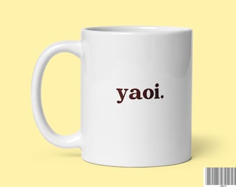 Yaoi Coffee Mug Gifts for Manga Lovers, Boy Love Mugs Fan Fiction Anime Fandom LGBT Ceramic Tea Cup