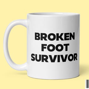 Tasse à café drôle pour se rétablir rapidement, cadeau pour un survivant d&#39;une fracture du pied, idées cadeaux pour le rétablissement post-chirurgical