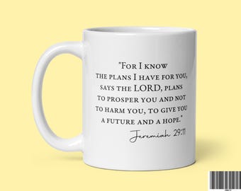 Jeremiah 29:11 Bible Verse Coffee Mug - Christian Gift