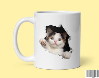 Tortoiseshell Kitten Coffee Mug: Funny Cat Lover Gift