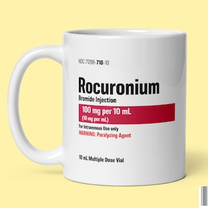 Kubek z rokuronium: parodia prezentu dla anestezjologów i personelu medycznego