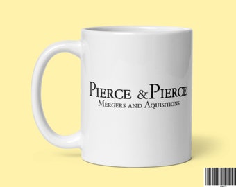 Pierce &Pierce Patrick Bateman Design on Mug | Wall Street Novelty | Movie Mug | Pop Culture Mugs | Novelty Mug | American Psycho