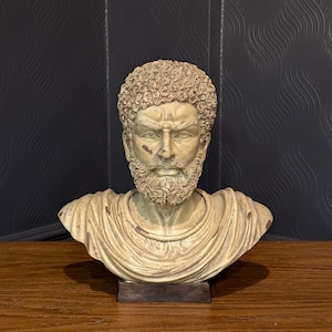 Vintage Julius Caesar Bust -  Handmade Bust Decor - Statues for Home - Bust Art and Collectibles Greek Art - Romen Empire Bust Decor