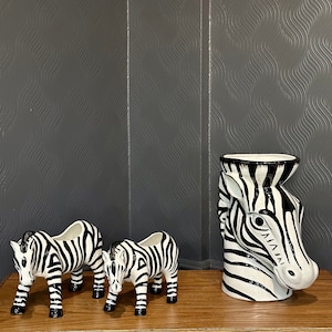 Zebra Sculpture Vase | Ceramic Zebra Decor | Handmade Animal Sculpture | Zebra Statue | Animal Statue | Zebra Head Sculpture | Home Decor